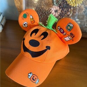 Disney Orange Halloween Mickey Mouse Hat